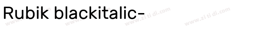 Rubik blackitalic字体转换